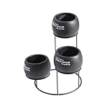 OUNONA プランタースタンド フラワーラック 鉢スタンド 植木鉢付き アイアン おしゃれ インテリア ブラック