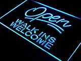 Open Walk Ins Welcome Barber Shop LEDサインNight Light j398-b ( C )