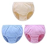 HANIBEIWA トレーニングパンツ ベビー下着 コットン製 トイレ練習 洗い替え 快適 吸収力一番 シンプル 3層 無地 三色セット 90