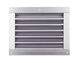 角型ガラリ（水切なし） ステンレス網付シルバー SAG-200x400　　新協和