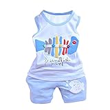 ベビー服　シャツ　シュートパンツ　セットアップ　二点セット　赤ちゃん　可愛い　男の子　女の子　袖なし　コットン