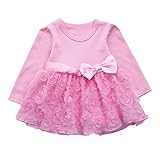 かわいい　花　蝶結び　ワンピース/ドレス　女の子　ベビー服　女の子　赤ちゃん服　幼児　子供服　女の子　赤ちゃん服　幼児　子供服　女の子　長袖　６サイズ　キッズ服　　満月/出産祝い/プレゼント　60CM