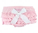 Rufflebutts ラッフルバッツ おむつカバー フリルブルマ　春夏　上品シャンブレー Chambray RuffleButt (12-18m(75cm), ピンクシャンブレー) [並行輸入品]