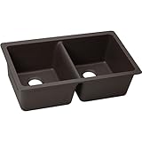 エルケイ住宅用elxu3322cn0エルケイクォーツLuxeダブルボウルアンダーマウントシンク、栗、33 " x 18 – 3 / 4 " x 9 – 1 / 2 "
