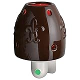 Westinghouse Night Light Fragrance Warmer, Fleur de Lis Ceramic, 1 Piece Promotional Vanilla Scented