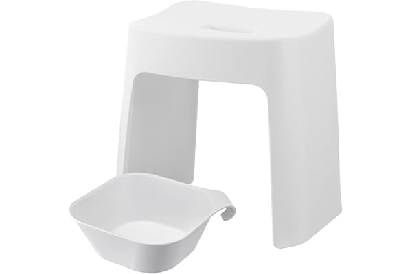 山崎実業 タワーシリーズ tower 洗いやすいマグネット風呂イス SH32 湯桶 セット ホワイト 32cm【モノギャラリー限定クリアファイル付】 | バスチェア, お風呂椅子セット, モノギャラリー限定クリアファイル付