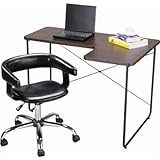 L字型 パソコンデスク ブラウン