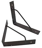 棚受け ブラケット アイアン 鉄 2個セット 日本製 職人の手作り 黒皮仕上げ DIY (M（ミディアム）)