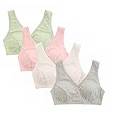 「従来授乳ブラマタニティブラ4パック印刷Vネックスリープブラマタニティに授乳シームレスコットン