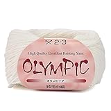 元廣 毛糸 オリンピック純毛 中細 101.ホワイト 10玉パック