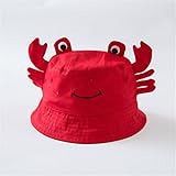 帽子 新生児 夏 ベビー 帽子 女の子 ハット カニ 綿 赤ちゃん 日よけ帽子 アニマル カニ 蟹座 帽子 可愛い 日よけ 出産祝い ベビー baby 子供 お出かけ アウトドア ビーチハット 紫外線