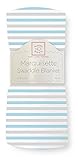 SwaddleDesigns Marquisette Swaddling Blanket Premium Cotton Muslin Pastel Blue Simple Stripes [並行輸入品