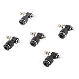 P Prettyia 約6mm　M5 BSPスロットルバルブ　空気圧コネクタ　エアシリンダ継手