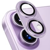 Podick レンズカバー iPhone 17 用 カメラフィルム 全面保護 アルミ合金製 強化ガラス 傷防止 レンズ保護 耐衝撃 アイフォン17 用 カメラ保護 高透過率 黒縁取り 露出オーバー防止 カメラレンズプロテクター パープル