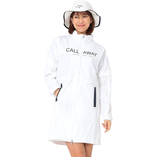 未使用級　キャロウェイ　千鳥　チェック　レインワンピース　フットカバー　帽子 Amazon.co.jp: キャラウェイ[レディース] 定番 レインフットカバー