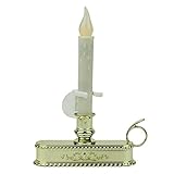By Sienna 8.5 " LED電池式ちらつきクリスマスウィンドウCandle Lamp withハンドルベース
