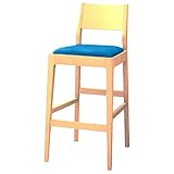 オリバー ダイニング ハイカウンターチェア 木製 布 ナチュラル×スカイブルー (S・CW-5060・NA・ST+CF-09P)
