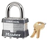 6 Pack Master Lock 1KA-2006 1-3/4 Wide Keyed Alike Commercial Grade Laminated Padlock with 15/16 Sha