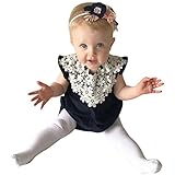 レース刺繍入りRomper Playsuit服服装ベビーガールズ