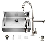 Vigo vg15275 30 " Single Basin Farmhouseエプロンフロントキッチンシンクwith vg02007 St , 1.375 VG15275 1