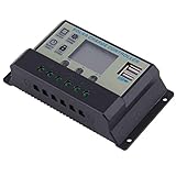 LORIA・JP 20A 12V/24V LCDソーラー充電コントローラ SOC機能 電流ディスプレイ ソーラーパネル 自動調整スイッチ 過負荷保護