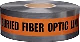 Swanson deto2100bfo5 2インチby 1000-feet 5-mil DetectableテープCaution With Buried光ファイバー線下オレンジ/ブラック印刷 DETO