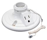Pass & Seymour S865WCC18 Plastic Ceiling Lamp Holder 250-volt 250Watt Easy Install, White by Pass & 