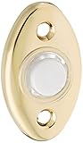 Baldwin 4852031 Oval Bell Button, Unlacquered Bright Brass by Baldwin