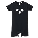 パンダ　シャンシャン　ロンパース80cm　ベビー (黒(BLACK))