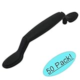 Cosmas 4007 FBフラットブラックキャビネットハードウェアハンドルプル – 3 "穴センター、50パック