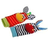 【ノーブランド品】幼児　赤ちゃん　柔らかい　靴下　おもちゃ　ふくらはぎ　ガラガラ　全6タイプ - ＃2