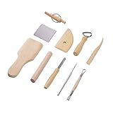 Asentech 彫塑へら かきべらセット 粘土細工 陶芸 工芸道具セット