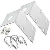 モデルノ ラ テール アンテナ基台 ステー 基台 固定 モービル 端子付き ラジオ ミラー ステンレス 車 金具 クランプ YM-242-AN (2個セット)