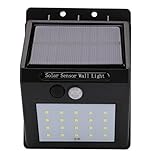 防水 LED ライトソーラーパネル PIR センサー LED 太陽光発電 自動点灯消灯 壁掛けライト 防犯ライト 人感センサー搭載 屋外 屋内 軒先 ガーデン 駐車場などに適用