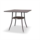 かじ新　RAUCORD　AMALFI　ダイニングテーブル　700×700　『ガーデンテーブル　ガーデンファニチャー』 ダークブラウン