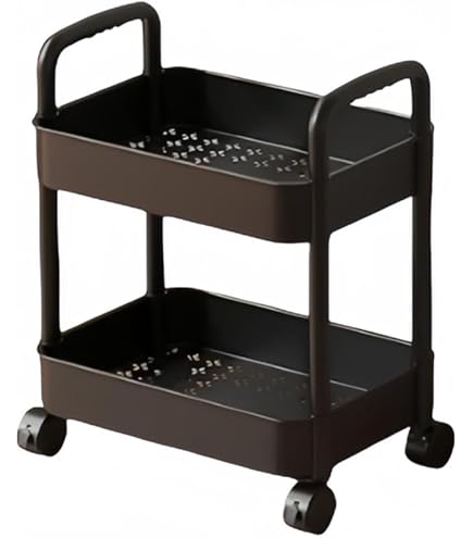 Amazon.co.jp: Ufriandz 収納ワゴン キャスター付き2段 スチールラック