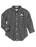 Hatley ハットレイ キッズ男の子 ボーイズ・ホワイトファームトラクターワンポイント、ボタンダウンシャツ、KEEP THE DREAM ALIVE 100cm 、4Y(104cm) マルチカラー 