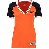 Baltimore Orioles MLBマジェスティックCooperstownコレクションクールベースレディースLeague Diva合成VネックジャージーTシャツXL