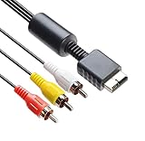 PS1/PS2/PS3対応 AVコンポジット ケーブル RCA変換アダプター コンバーター