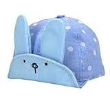 XueXian(TM)ベビー 幼児 帽子 キャップ 子供 ハット 日差し 紫外線防止 UVカット 日よけ帽子 ウサギ 耳 アニマル ギッズ帽子 (1 ブルー)