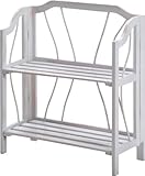 不二貿易 ワイドフリーラック 2段 ホワイト 94445