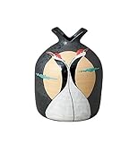 マルヨネ 九谷焼 花器・花瓶 4.5号一輪生・双鶴 K4-1287