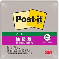 Amazon.co.jp: 3M ポストイット 付箋 強粘着 細い ホワイト​ 75×25mm