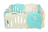 良いベビールーム、セルフプレーが赤ちゃんフェンス、安全ガードベビー接続し、拡張可能な、安全扉セット8P（並行輸入品） (mint&beige)