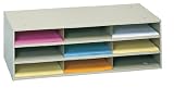Durham 431-75 Tan Cold Rolled Steel Horizontal Literature Storage Rack 33-3/4 Width x 10-13/16 Heigh