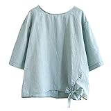 Tシャツ レディース Timsa トップス 五分袖 カットソー ラウンドネック 可愛い ちょう结び付き 綿リネン シャツ シンプル インナー 韩国風 上着 スポーティ ブラウス ティーシャツ おしゃれ