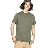 [グッドウェア] 半袖 ポケット Tシャツ クルーネック USAコットン 7.6オンス ヘビーウェイト (Large, オリーブ)