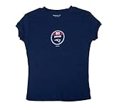 新しいEngland Patriots FootballレディースサイズMサイズEst 1960 NFL Authentic Sparkle印刷キャップスリーブshirt- Ladies Navy B