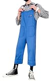 [トーダー] オールインワン サロペット 男女兼用 ツナギ 作業服 ゆったり ボートネック 夏 ゆったり ブルーXL