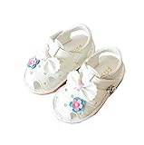 LAZA 可愛い ベビー 女の子 サンダル つま先 保護 お花 おしゃれ きれいめ 子供 各サイズ 夏 水泳 海 女児 (内寸11.5cm)